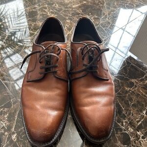 Elegant Brown Leather Men's Oxfords